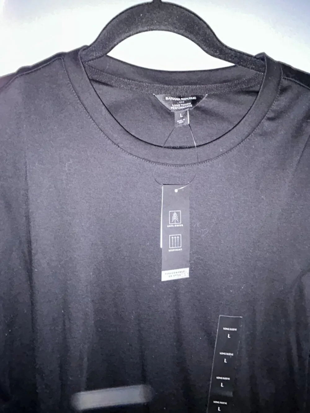 Banana Republic Luxe Touch Performance Long Sleeve T-shirts, NWT, Men Large, 2